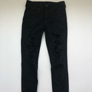 American Eagle Black Ripped Jeans